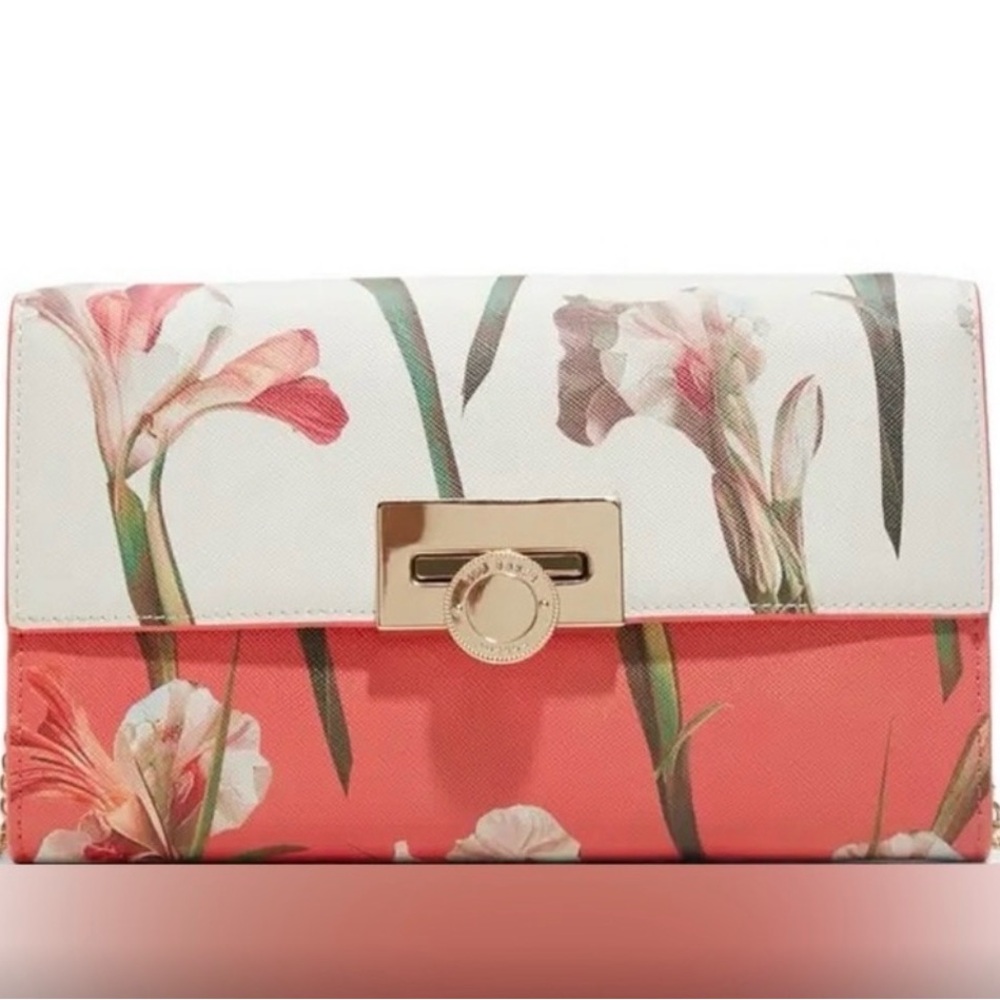 Ted Baker Parisa crossbody or clutch, removable chain and gold tone lock NWOT